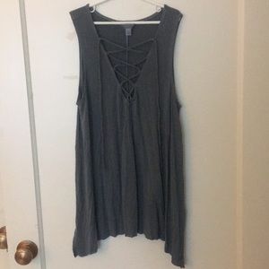 american eagle soft and sexy charcoal tank top